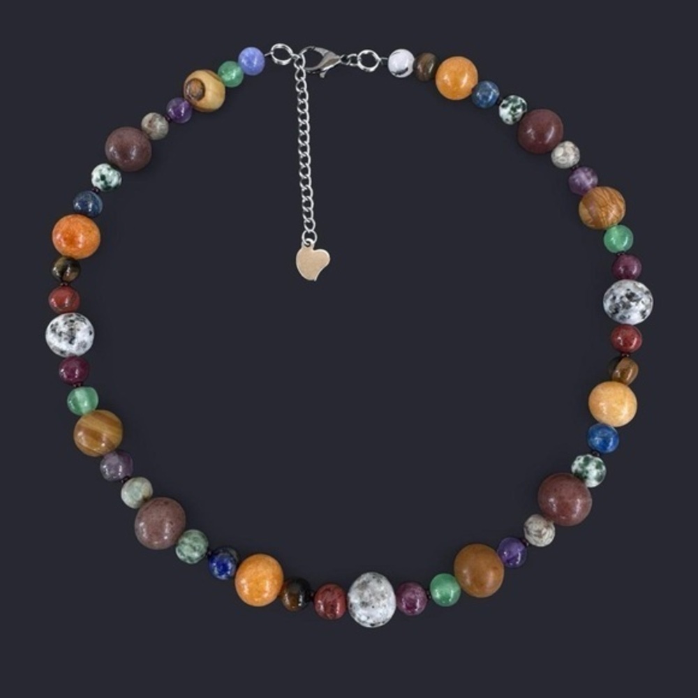 Mixed Stone Bead Necklace